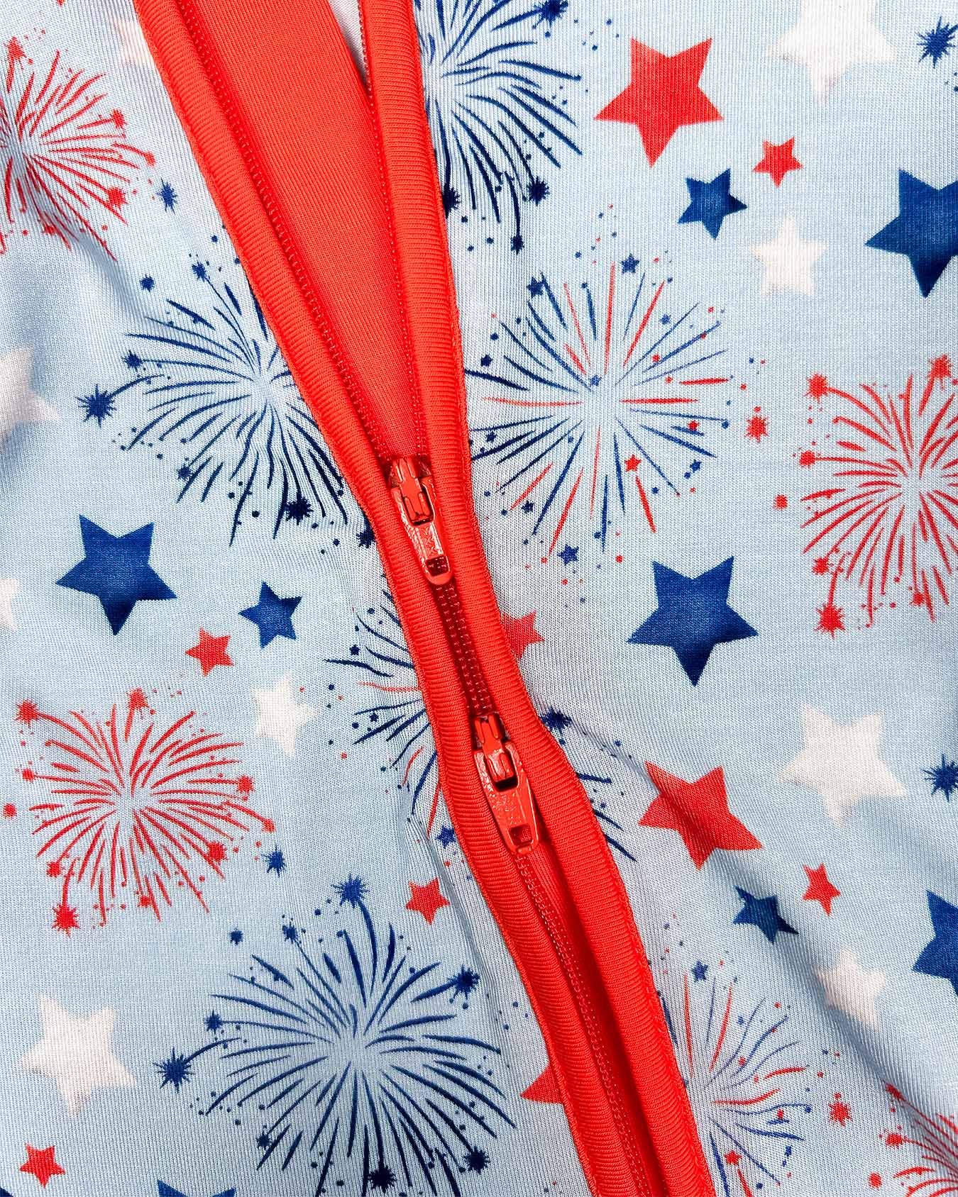 Fireworks Shorts Zippered Romper