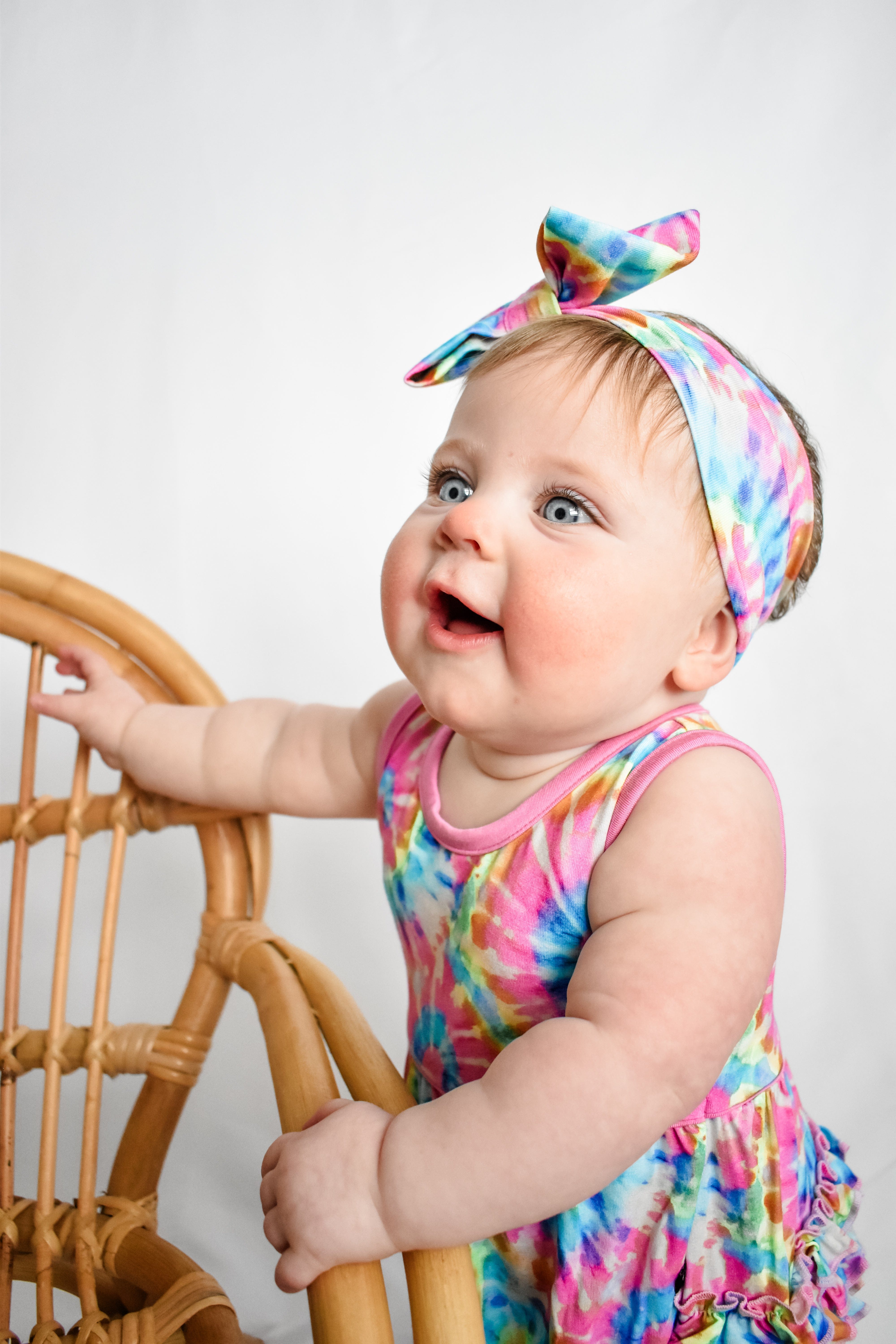 Rainbow Tie Dye Bubble Romper