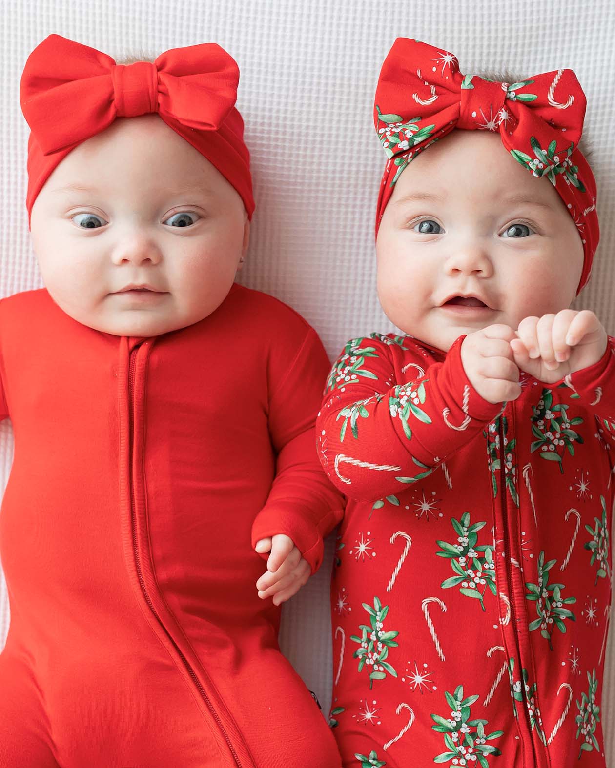 Scarlet Red Zippered Footie