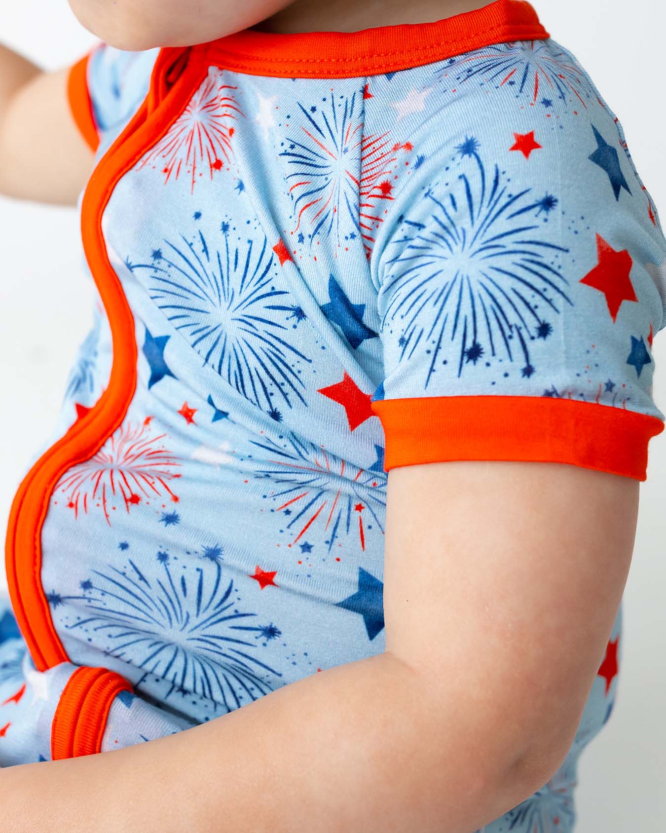 Fireworks Shorts Zippered Romper