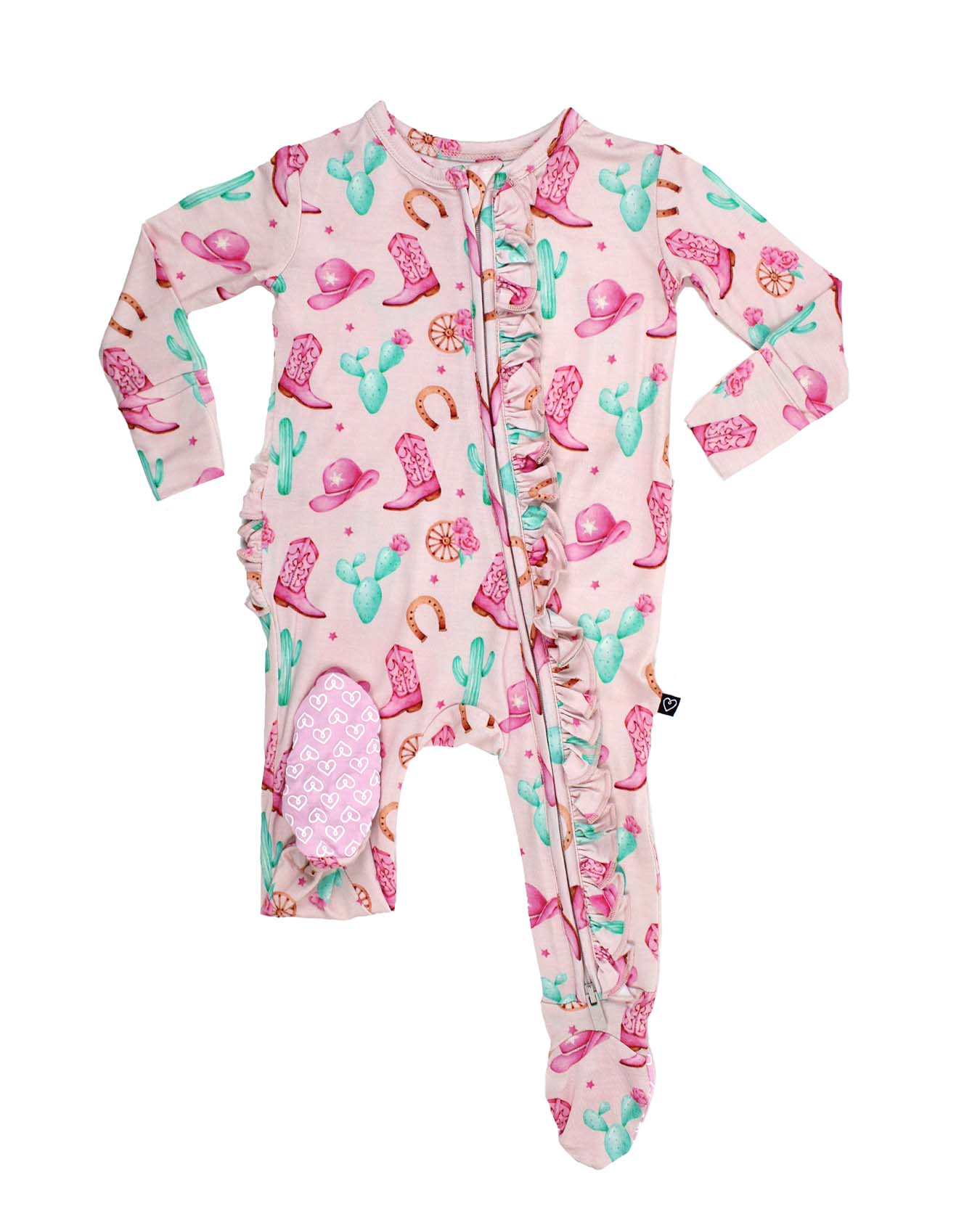 Adeline Ruffled Zippered Footie