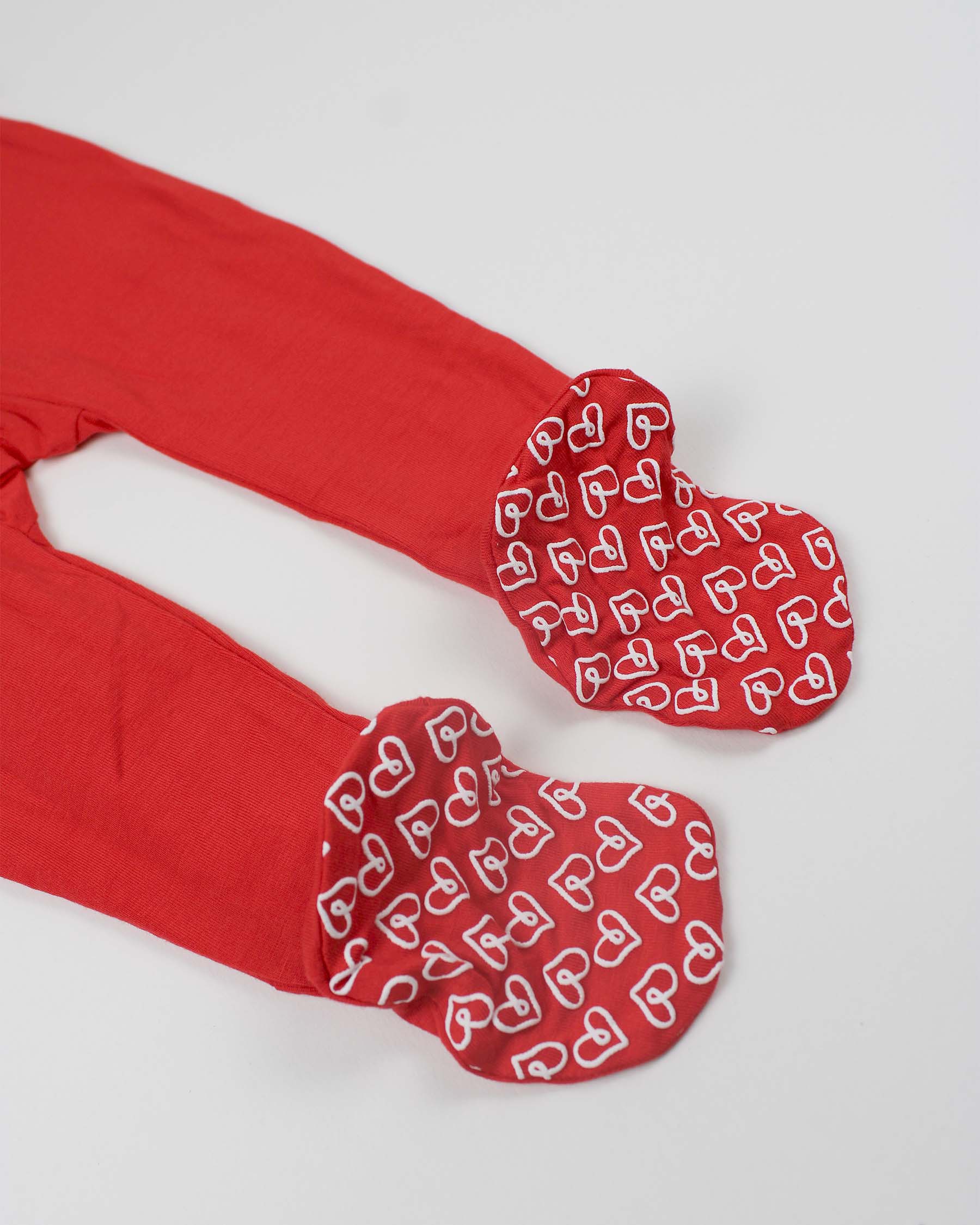 Scarlet Red Zippered Footie