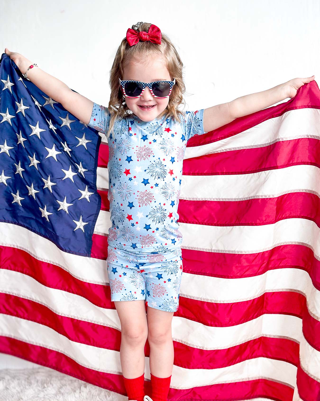 Fireworks Shorts Pajama Set