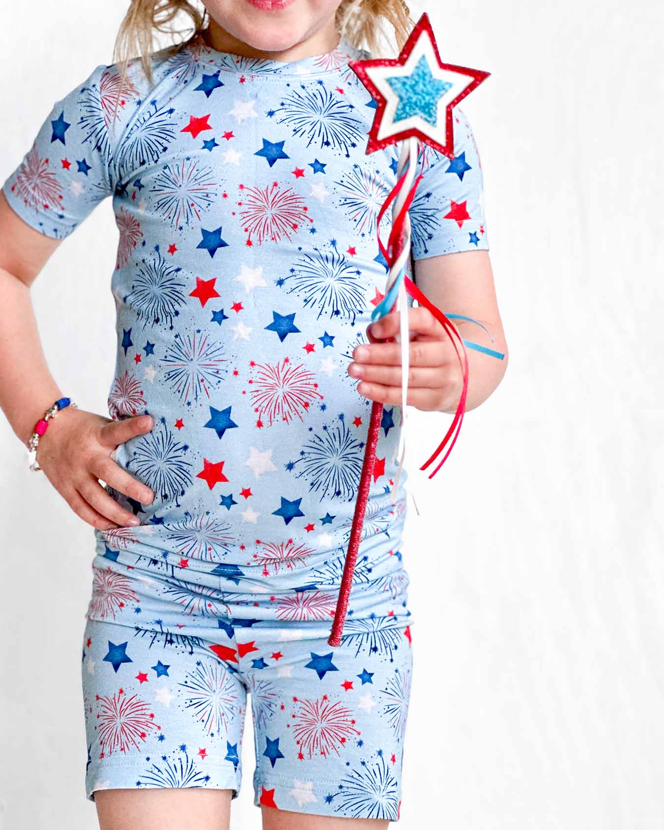 Fireworks Shorts Pajama Set